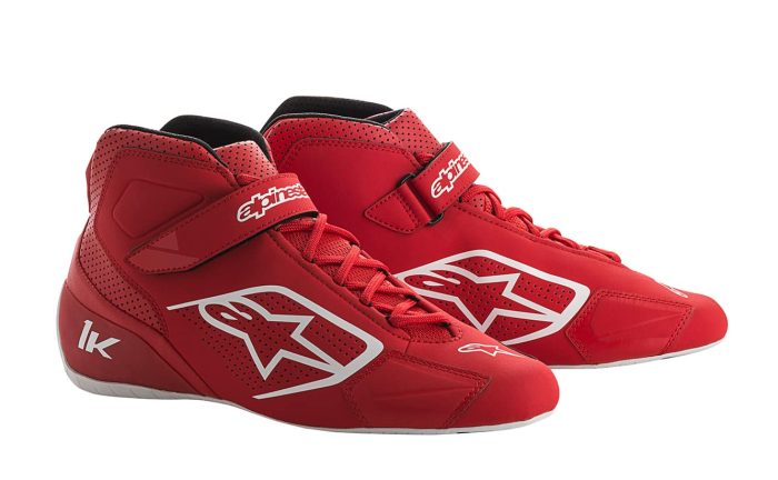 AlpineStar Go Kart Racing Shoes Red Colour Digital Printed Made To Measure Level 2 Karting 