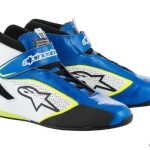 AlpineStar Go Kart Racing Shoes Blue Colour Digital Printed Made To Measure Level 2 Karting 