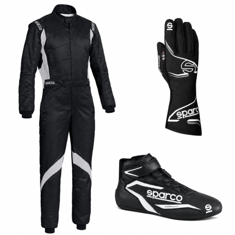 Sparco Sprint Racing Suit Kit with Formula Shoes & Land Gloves