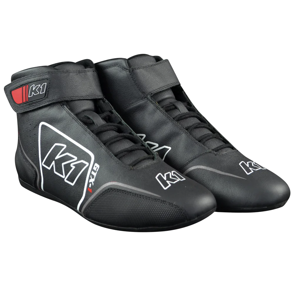 K1 Go Kart Racing Shoes Black Colour Digital Printed Made To Measure Level 2 Karting 