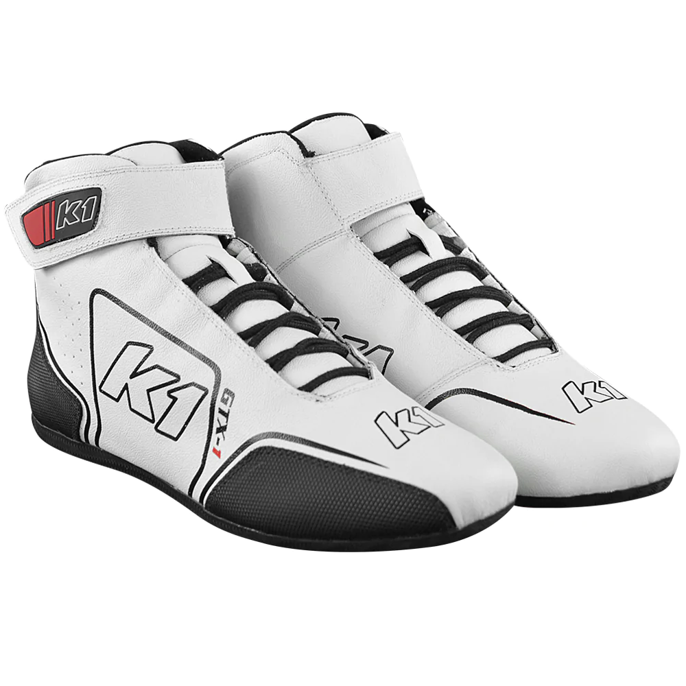 K1 Go Kart Racing Shoes White Colour Digital Printed Made To Measure Level 2 Karting K1 Go Kart Racing Shoes White Colour Digital Printed Made To Measure Level 2 Karting