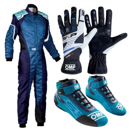 OMP Go Kart Racing Suit Complete Kit Level 2 Digital Printed Suit with Gloves and Shoes