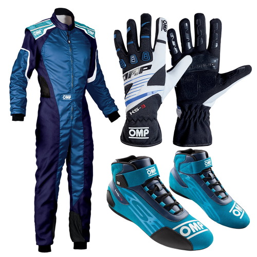OMP Go Kart Racing Suit Complete Kit Level 2 Digital Printed Suit with Gloves and Shoes