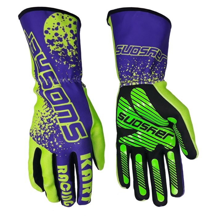 Go Kart Race Gloves Digital Printed Made To Measure Level 2 Karting CE FIA Approved