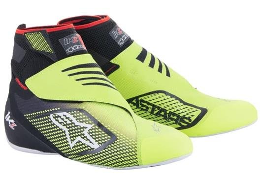 Alpinestars Tech-1 KZ V2 Karting Shoes | Black & Yellow Fluo