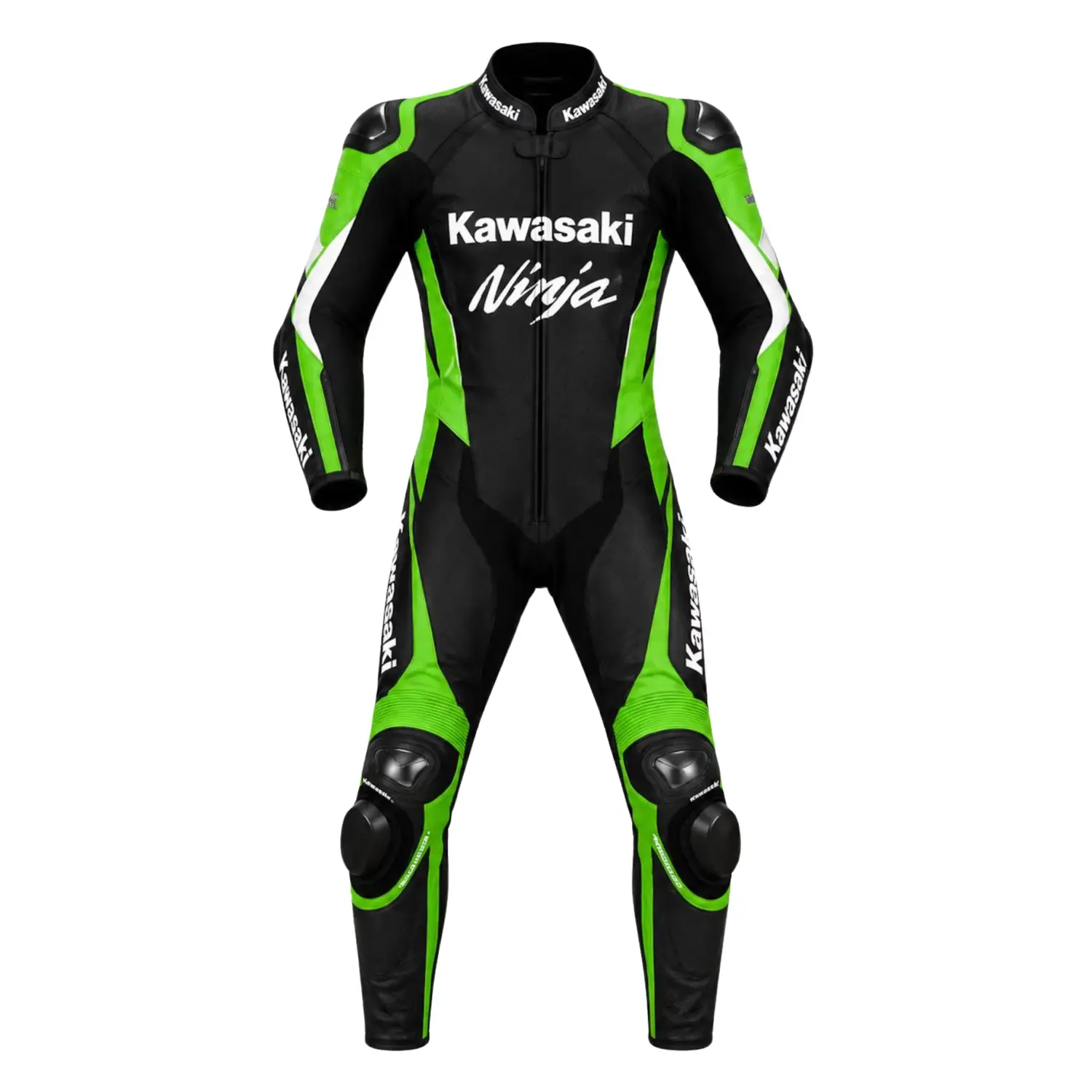 Kawasaki Ninja One-Piece Leather Motorcycle Racing Suit – Premium Track Day Performance Suit