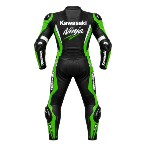 Kawasaki Ninja One-Piece Leather Motorcycle Racing Suit – Premium Track Day Performance Suit