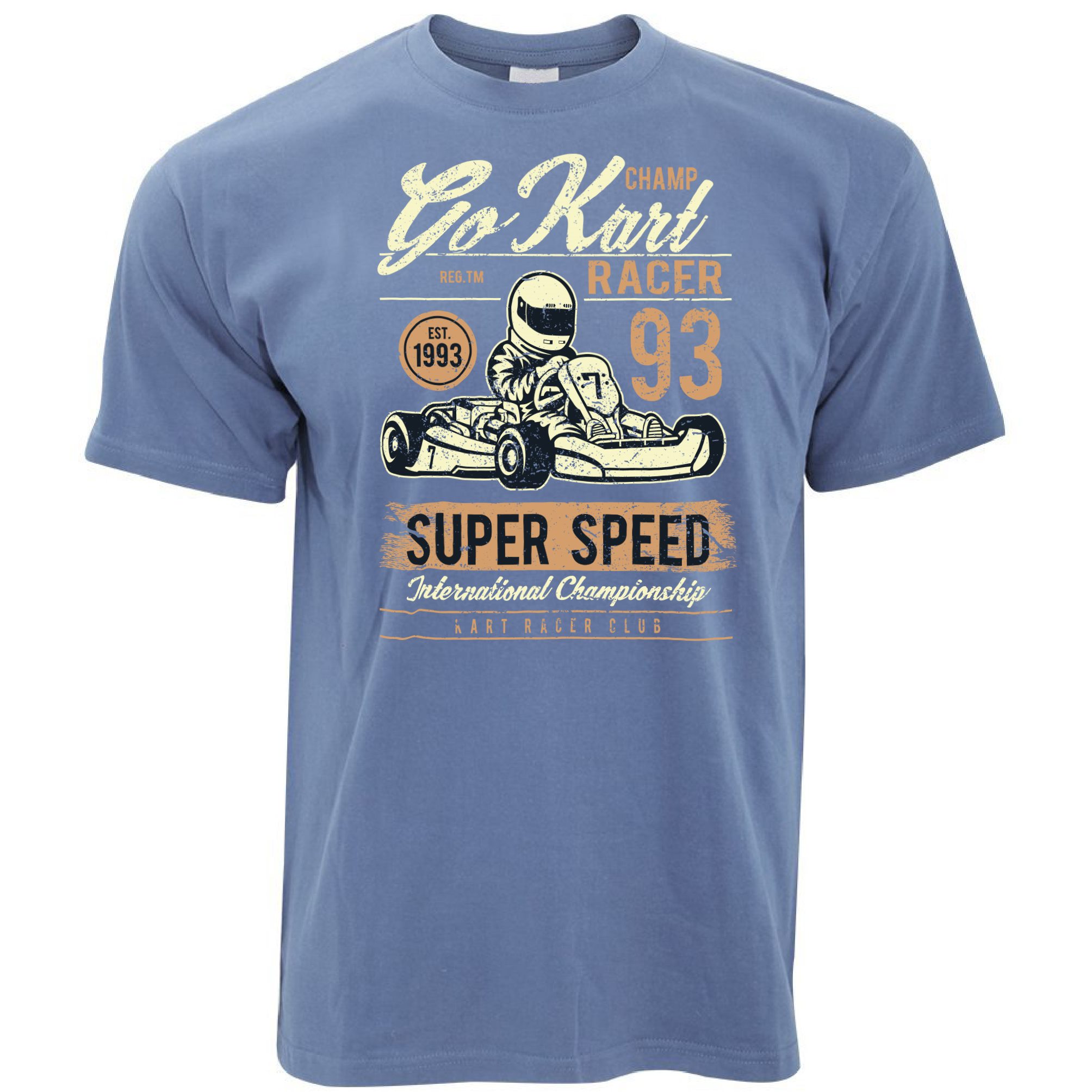 STONE BLUE Go Kart Race Shirt Digital Printed Made To Measure Level 2 Karting CE FIA Approved Go Kart Race Shirt Digital Printed Made To Measure Level 2 Karting CE FIA Approved