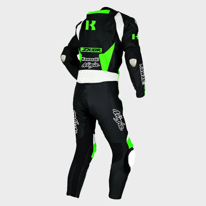 Kawasaki Ninja One-Piece Leather Motorcycle Racing Suit – Premium Track Day Performance Suit