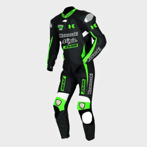Kawasaki Ninja One-Piece Leather Motorcycle Racing Suit – Premium Track Day Performance Suit