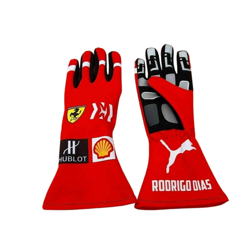 Red Ferrari Go Kart Racing Gloves – Superior Grip & Flexibility | Medium | RaceGear Pro