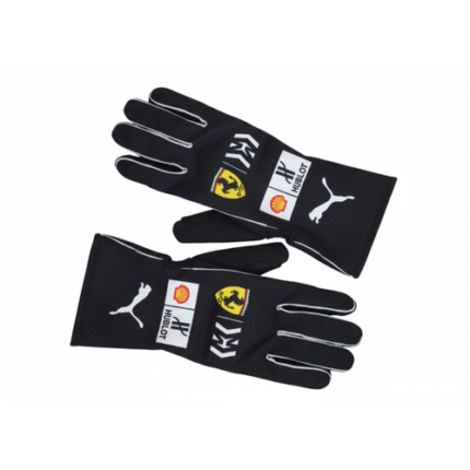 Ferrari Black Go Kart Racing Gloves Medium Size Superior Grip Flexible Karting Performance Gear