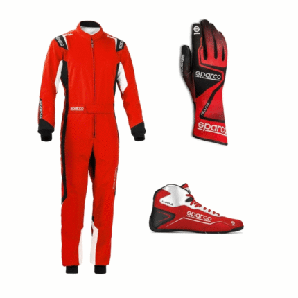 Sparco Go Kart Racing Suit Complete Kit Digital Printed Level2 Kart Suit Shoes & Gloves