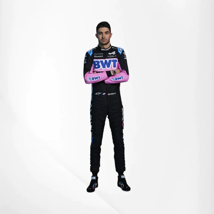 Alpine Go Kart Race Suit Black and Pink Digital Printed Made to Measure Level 2 Karting