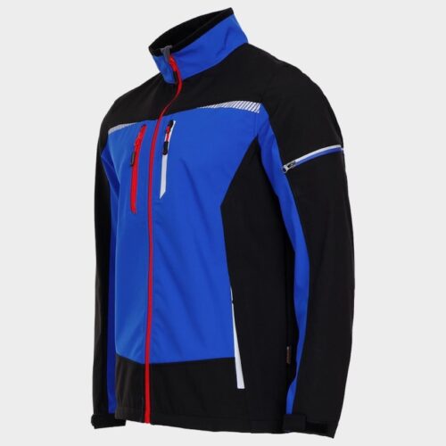 Men's Outdoor Softshell Jacket with Water-Resistant Zippers