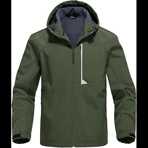 Men’s Waterproof Hooded Softshell Jacket – Windproof Outdoor Coat