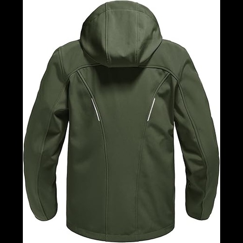 Men’s Waterproof Hooded Softshell Jacket – Windproof Outdoor Coat