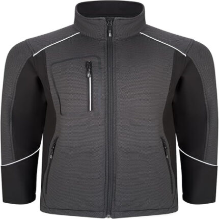 Men’s Softshell Full-Zip Jacket – Lightweight Water-Resistant Windbreaker