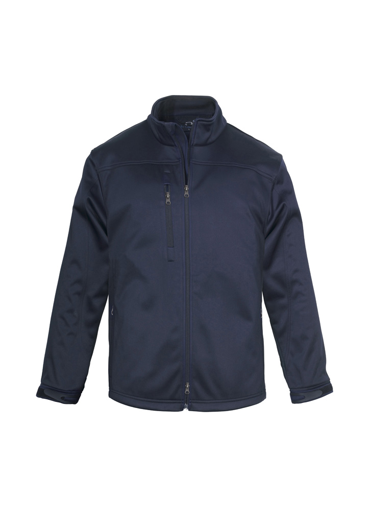 Men's Navy Softshell Jacket with Zip-Up Closure Men's Navy Softshell Jacket with Zip-Up Closure - Water-Resistant, Windproof,