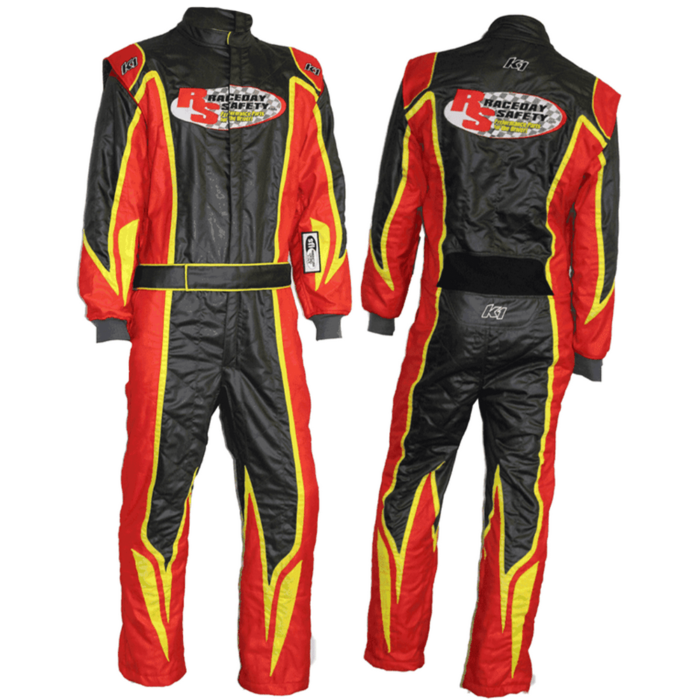Red and Black Go Kart Race Suit Digital Printed Made to Measure Level 2 Karting CE FIA Approved