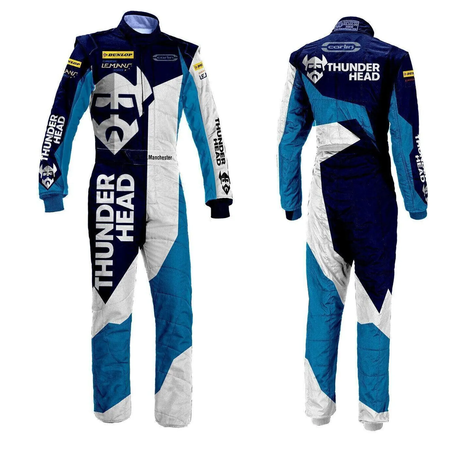 Thunder Head Custom Racing Suit – Digitally Printed Le Mans Jumpsuit for Kids & Adults by UK Sports