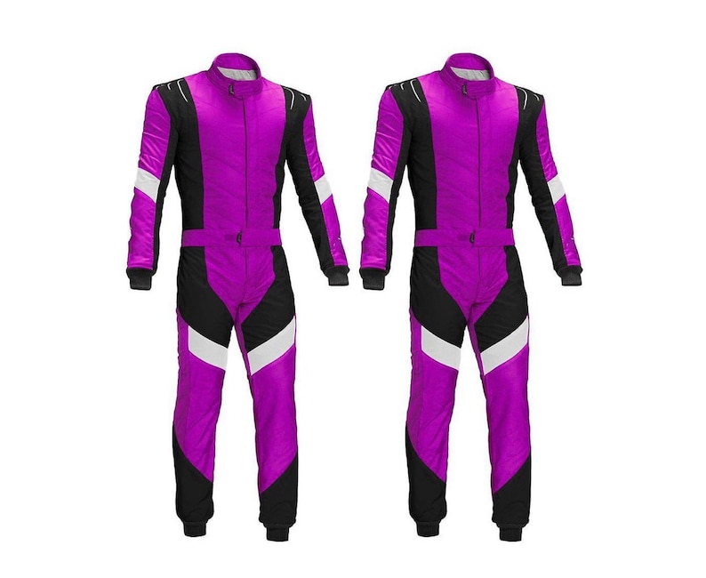 Go Kart Race Suit Purple and Black Digital Printed Made to Measure Level 2 Karting