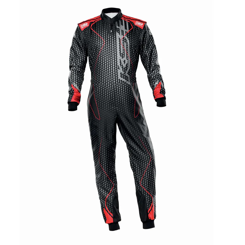 OMP KS-3 Kart Racing Suit Digital Printed, Made-to-Measure, Level 2 Karting - Black/Red