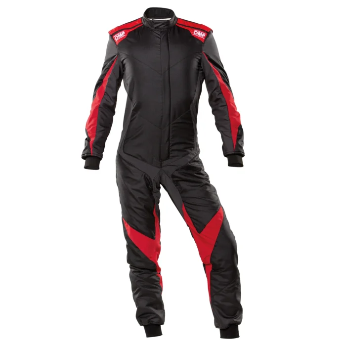 OMP Racing Suit |Moto sport Suit-Professional Motorsports Suit in Black/Red