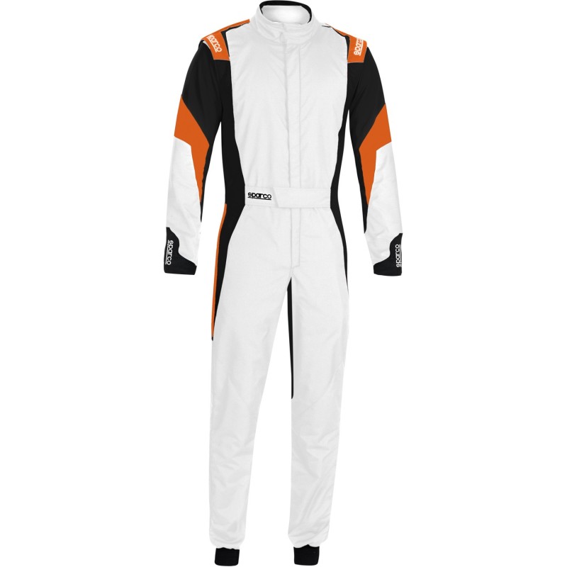 Sparco Competition Racing Suit Digital Printed, Made-to-Measure, Level 2 Karting - Advanced Fire-Resistant Motorsports Gear in White/Black/Orange Sparco Competition Racing Suit Digital Printed, Made-to-Measure, Level 2 Karting - Advanced Fire-Resistant Motorsports Gear in White/Black/Orange