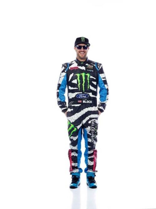 Zebra Pattern Bull Go Kart Race Suit with Blue Arms Digital Printed Custom Fit Level 2 Karting CE FIA Approved