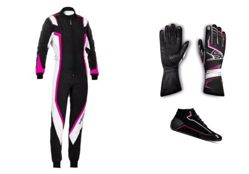 OMP Go Kart Racing Complete Kit With Suit, Shoes and Gloves Digital Printed level 2 Karting suit with Customize Options