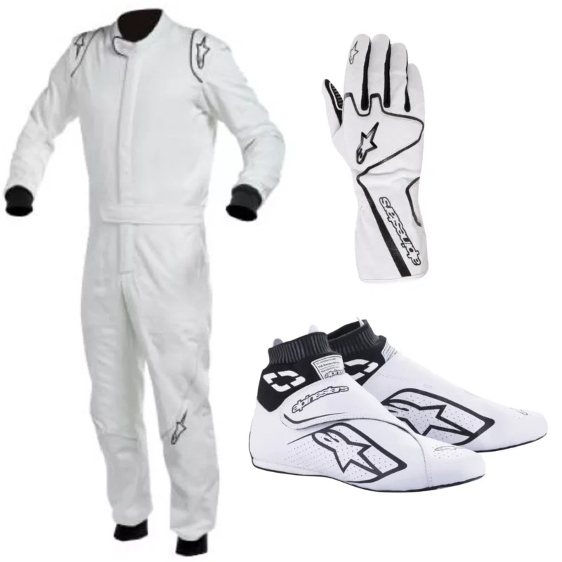 Alpine Star Go Kart Racing Complete Kit With Suit, Shoes, and Gloves Digital Printed Level 2 Suit Customize Option