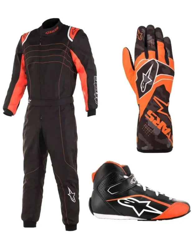 Alpine Star Go Kart Racing Complete Kit with Suit, Shoes and Gloves Digital Printed Level 2 Suit Customize Option