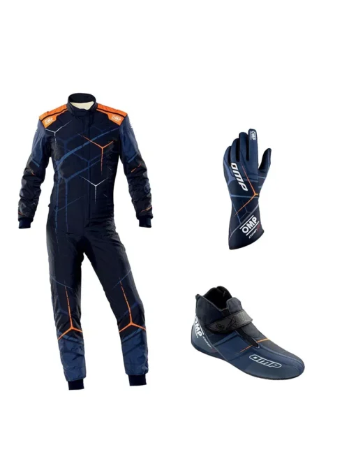 OMP Go Kart Racing Complete Kit With Suit, Gloves, and Shoes Digital Printed level 2 Karting Suit with Customize Options