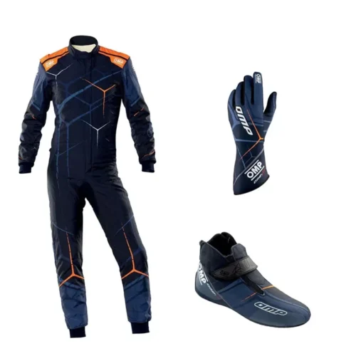 OMP One Art Navy Orange Racing Suit Kit | Pro Level 2 Track Set OMP One Art Navy Orange Racing Suit Kit | Pro Level 2 Track Set