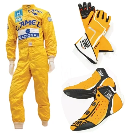 OMP Go Kart Racing Complete Kit with Suit, Shoes, and Gloves Digital Printed Level 2 Suit CE FIA Approved