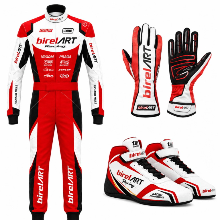 Alpinestars Birel ART Racing Suit Kit | Red White Pro Track Set