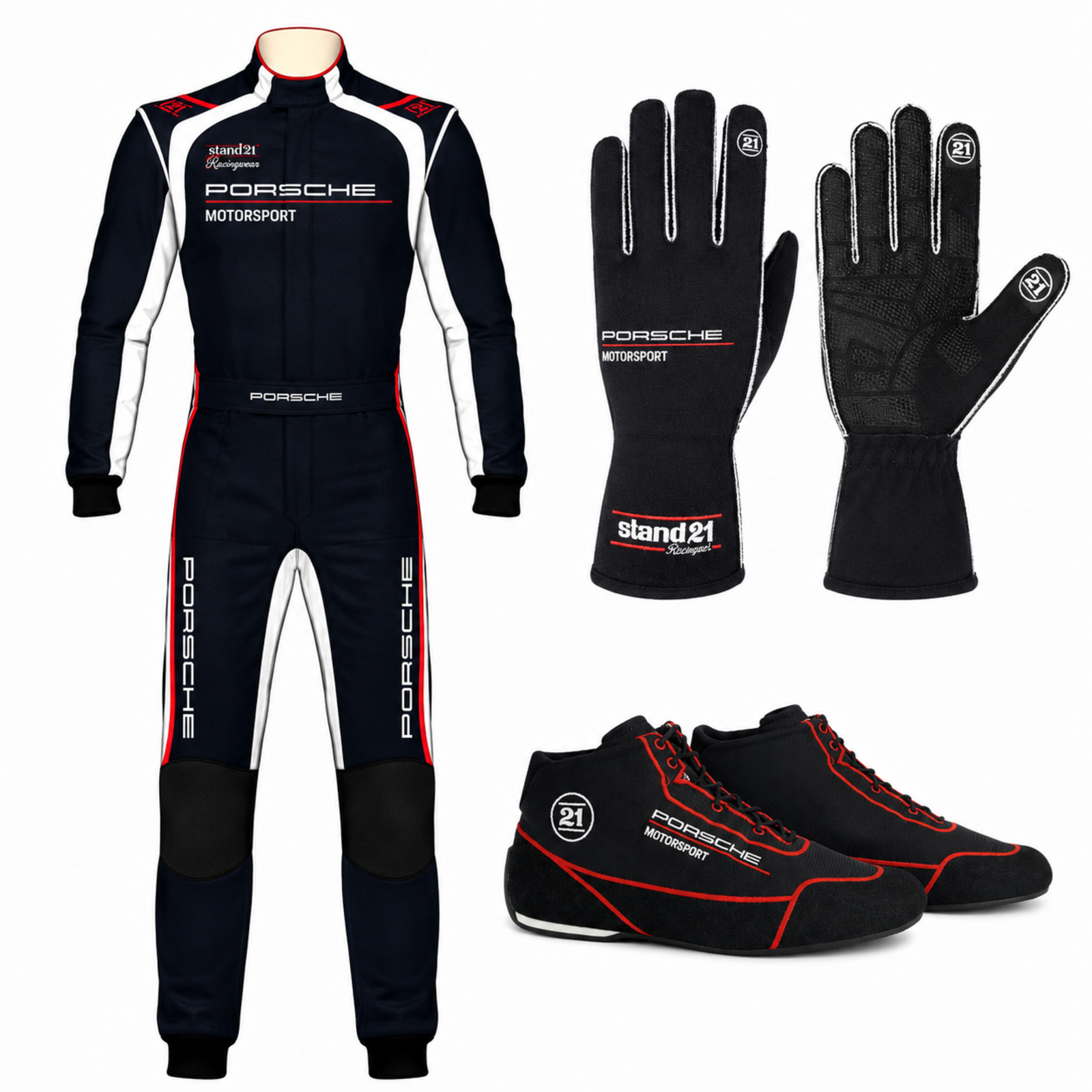 Porsche Motorsport Racing Suit Complete Kit with Shoes & Gloves