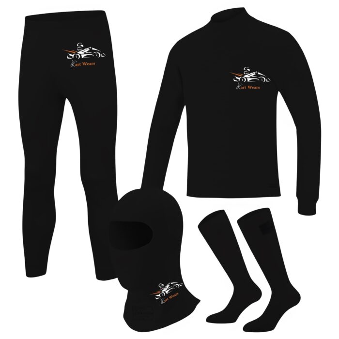 Kart Wears Complete Kart Racing Inner Kit with Top, Pants, Socks, and Balaclava Karting underwear Set