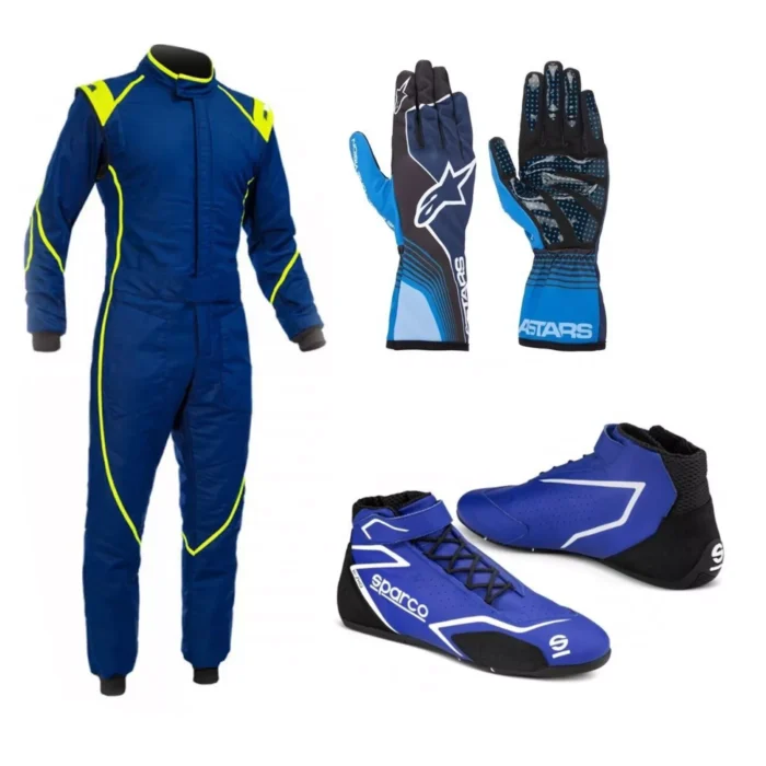 Alpine Star Go Kart Racing Complete Kit With Suit, Shoes, And Gloves Digital Printed Level 2 Suit