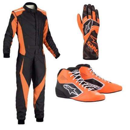 Alpine Star Go Kart Racing Complete Kit With Suit, Shoes, And Gloves Digital Printed Level 2 Suit