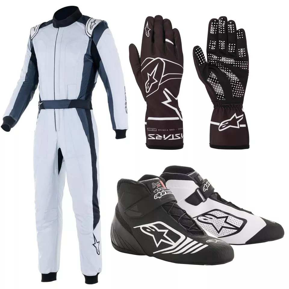 Alpine Star Go Kart Racing Complete Kit With Suit, Shoes, And Gloves Digital Printed With Customize Options