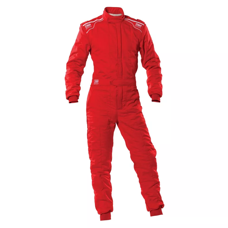 OMP Go Kart Racing Complete Kit Red Suit, Shoes, And Gloves Digital Printed Level 2 Suit