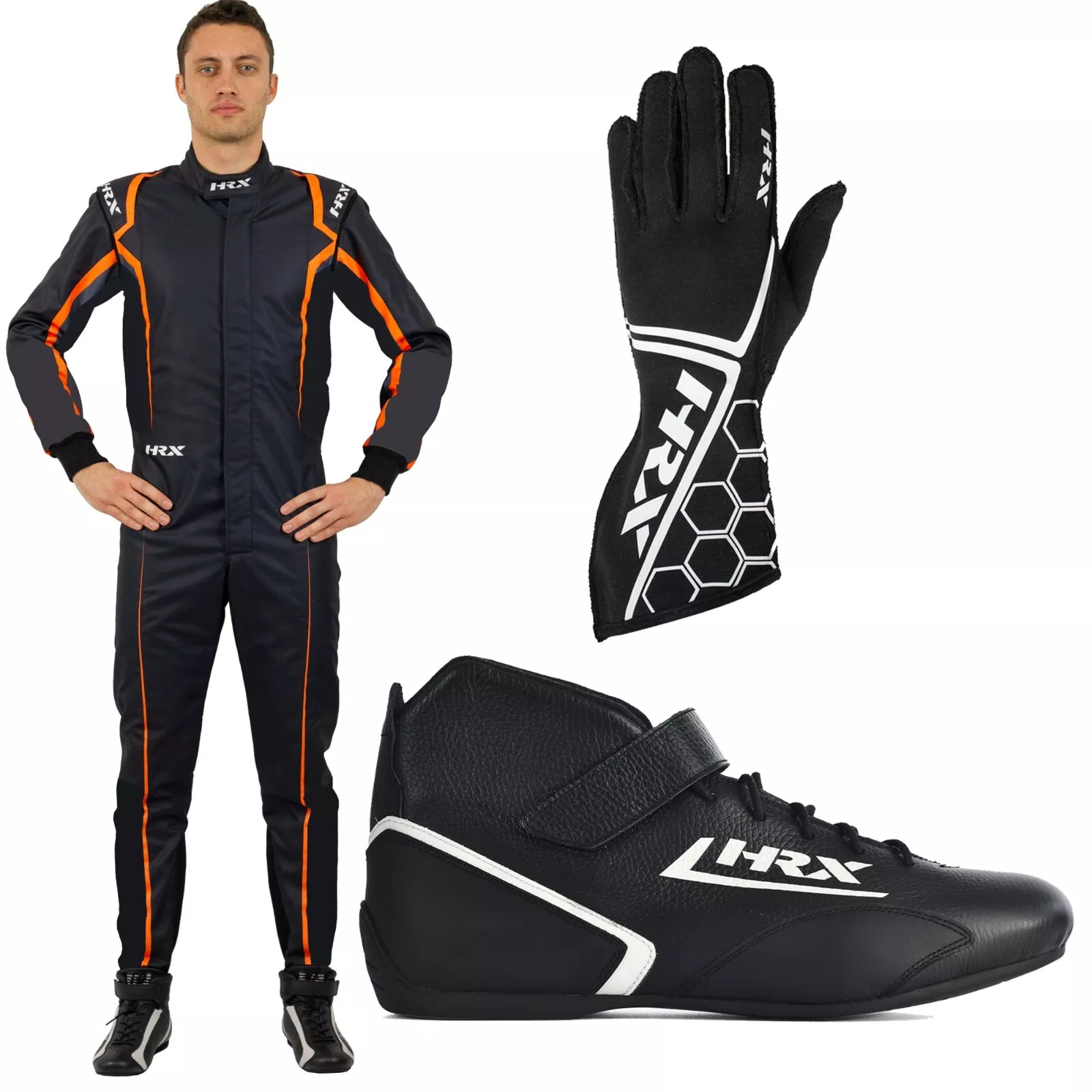 HRX Go Kart complete kit With Suit, Shoes, And Gloves Digital Printed  Karting with Customize Sizing HRX Go Kart complete kit With Suit, Shoes, And Gloves Digital Printed  Karting with Customize Sizing