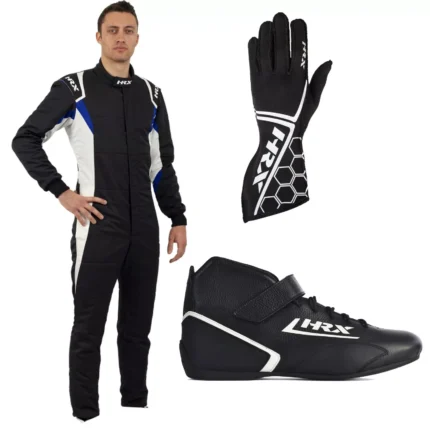 HRX Go Kart complete kit With Suit, Shoes, And Gloves Digital Printed level 2 Karting with Customize Sizing