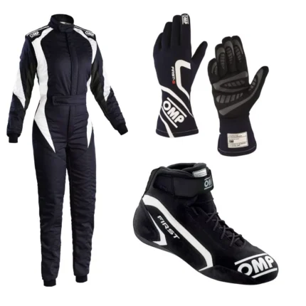 OMP Go Kart Racing Complete Kit with Suit, Shoes, And Gloves Digital Printed Level 2 Suit