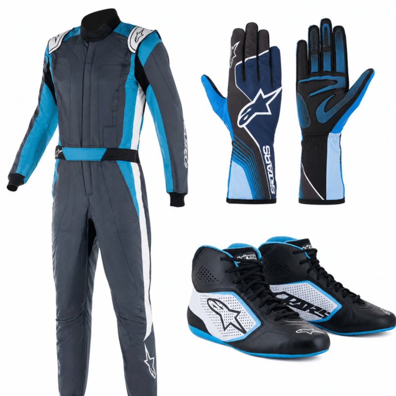 Alpinestars KMX-9 V2 Dark Gray Cyan Racing Suit Kit | Level 2 Set Alpinestars KMX-9 V2 Dark Gray Cyan Racing Suit Kit | Level 2 Set