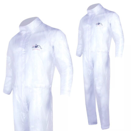 Transparent Kart Racing Rain Suit – Waterproof Overall Gear