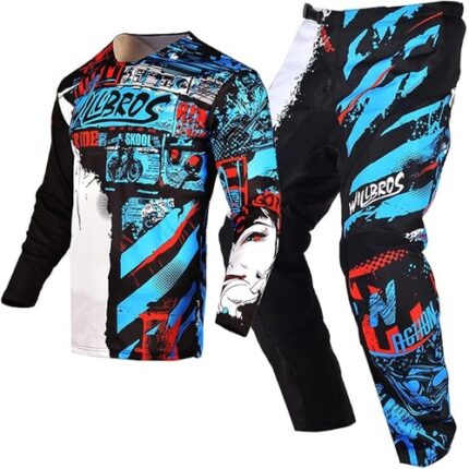 Men’s Motocross Jersey & Pants Combo Custom MX Gear Set for Off-Road Dirt Bike Riding Performance