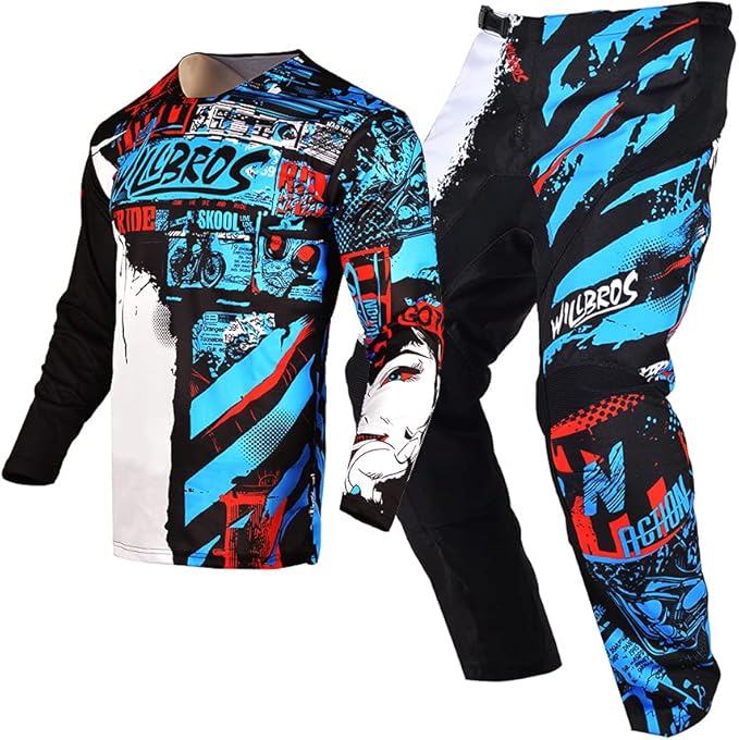 Men's Motocross Jersey and Pant's Combo MX Gear Set Off Road, Dirt Bike Suit
